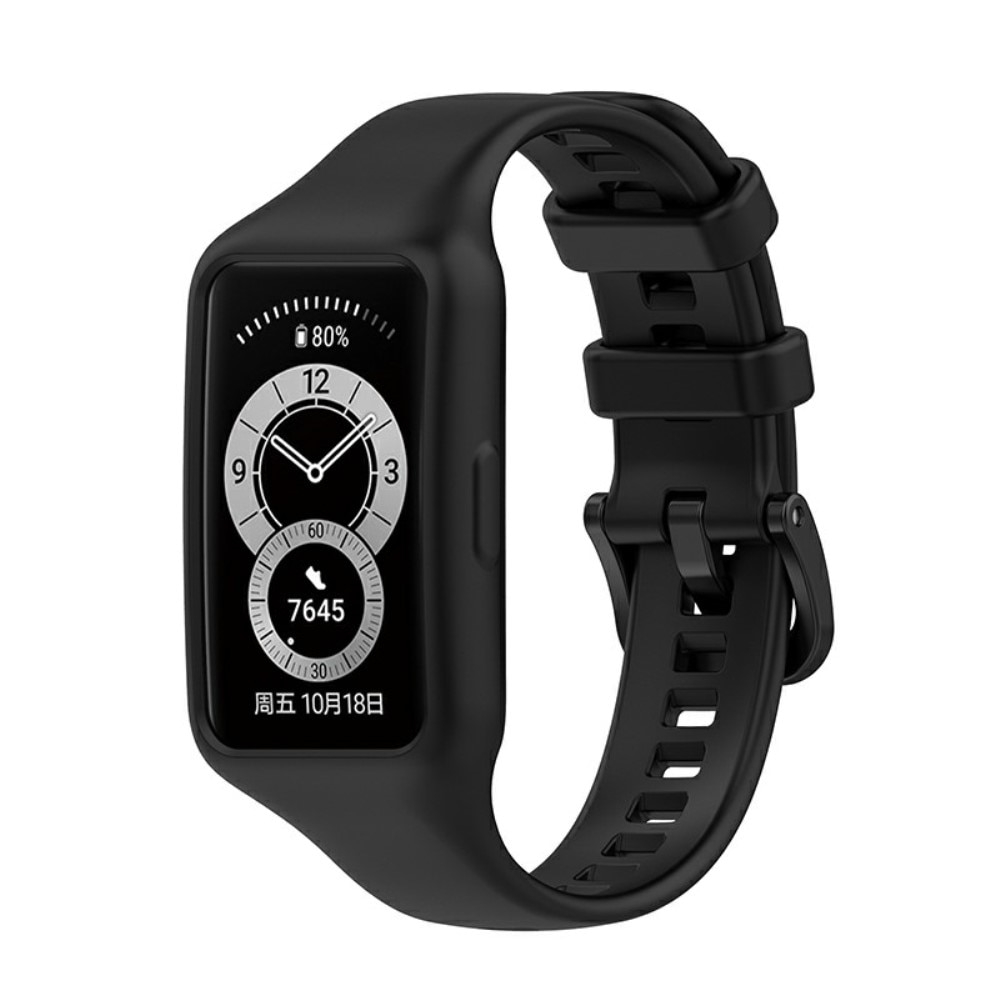 Cinturino in silicone per Huawei Band 6, Nero
