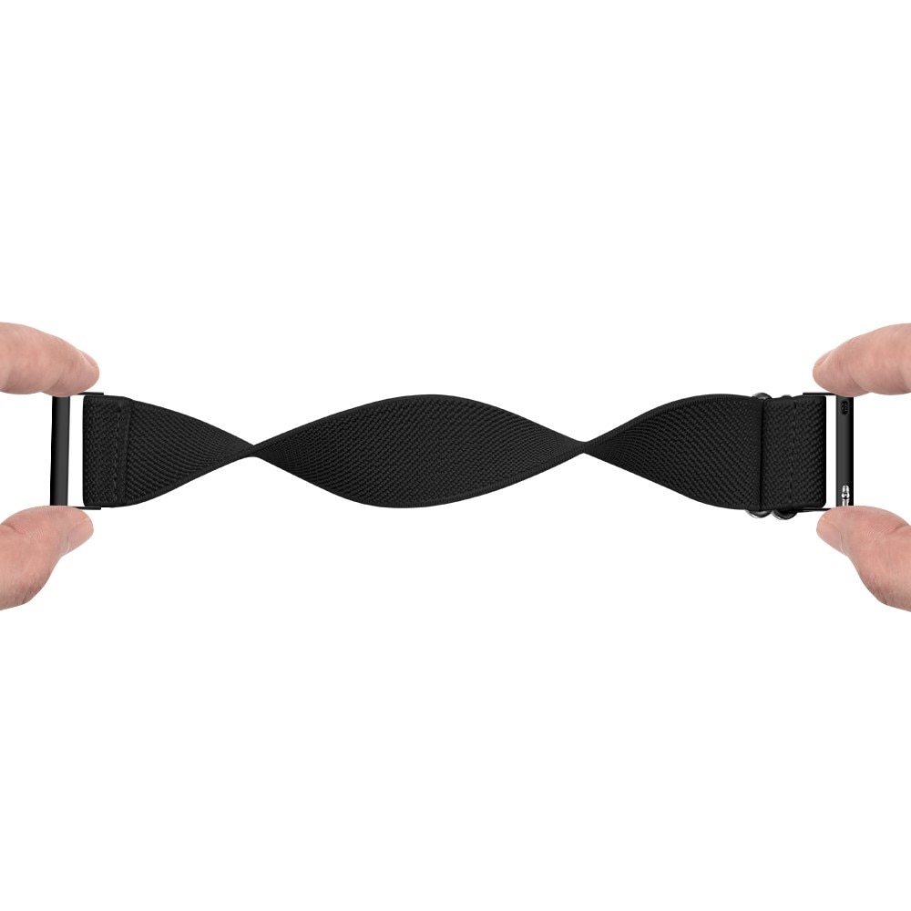 Cinturino in nylon elasticizzato Universal 22mm nero