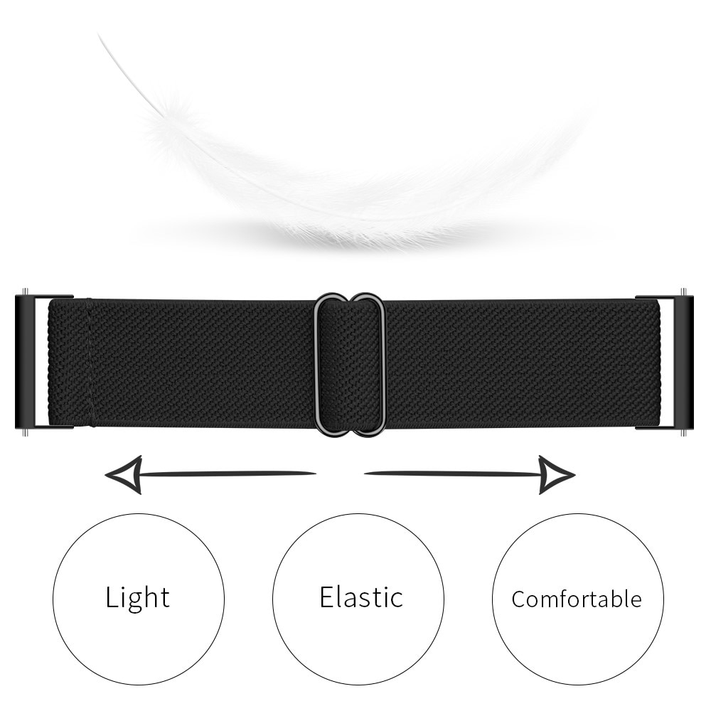 Cinturino in nylon elasticizzato Samsung Galaxy Watch 6 Classic 43mm, nero