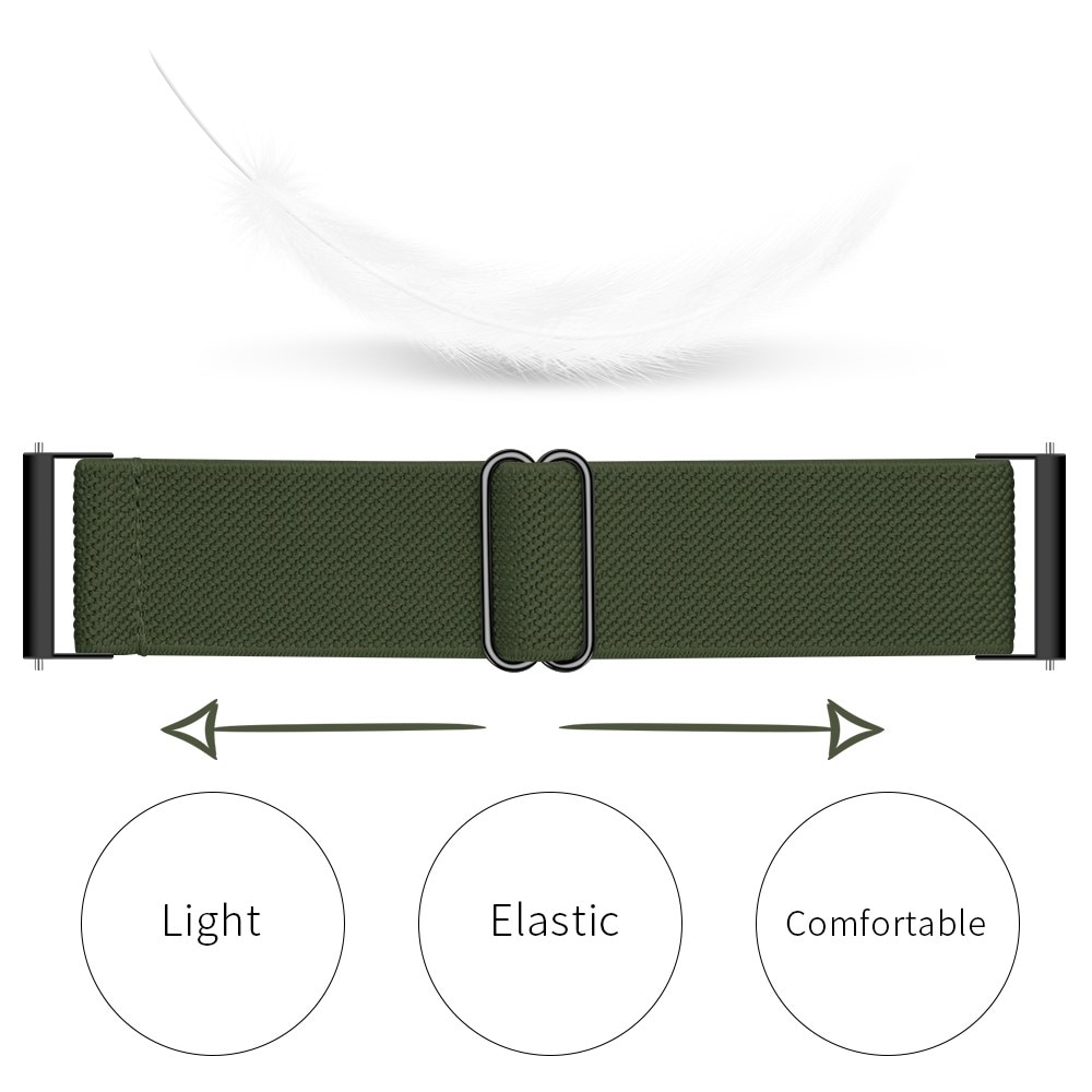 Cinturino in nylon elasticizzato Samsung Galaxy Watch 6 44mm, verde scuro