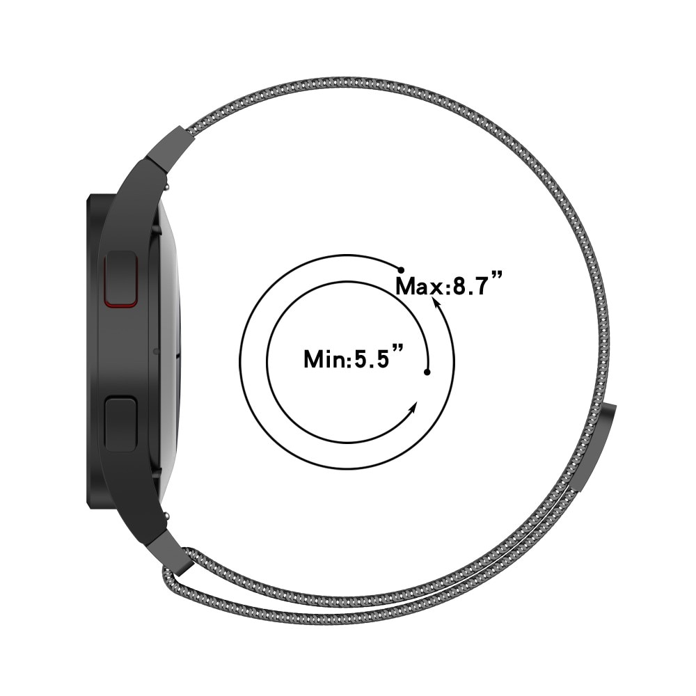Loop in maglia milanese Full Fit Samsung Galaxy Watch 5 40mm D'argento
