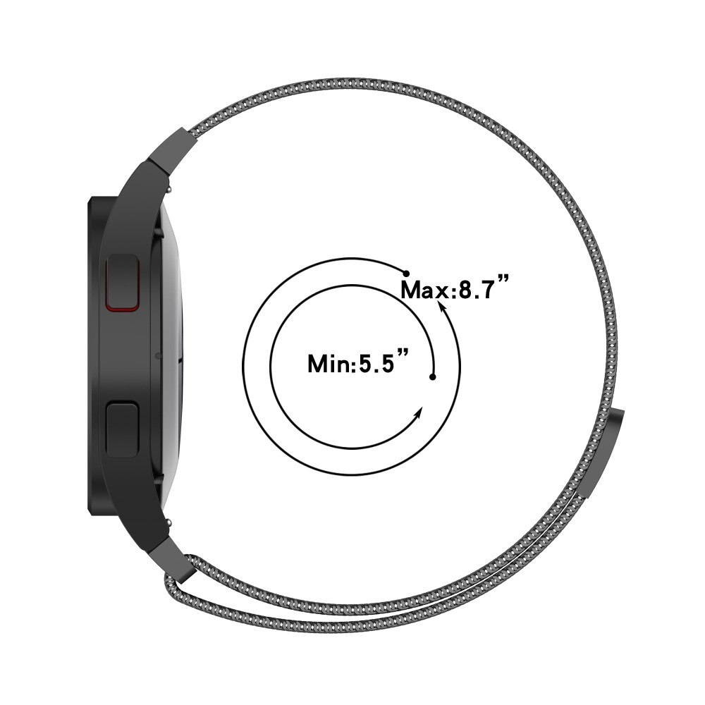 Loop in maglia milanese Full Fit Samsung Galaxy Watch 4 44mm, D'argento