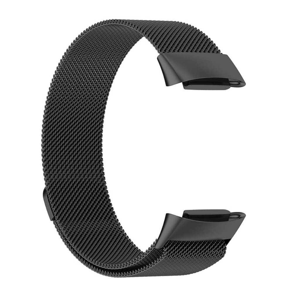 Cinturino in maglia milanese per Fitbit Charge 6, nero