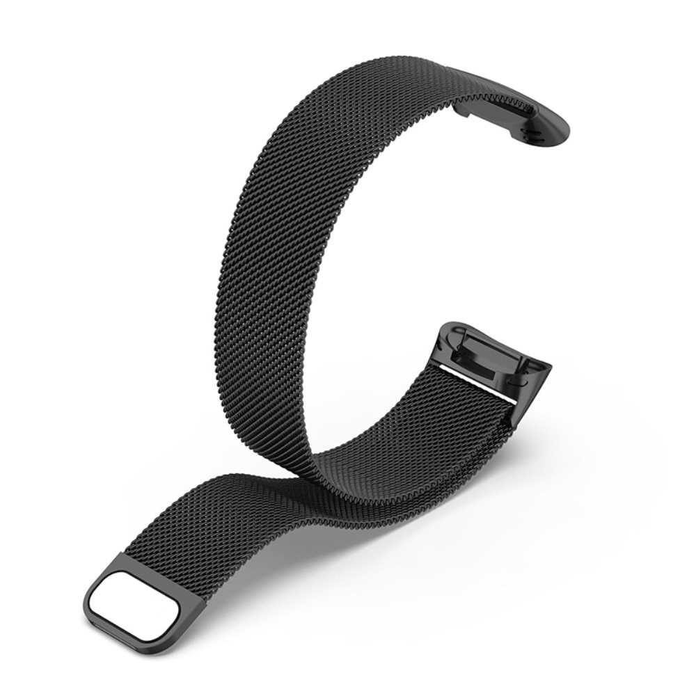 Cinturino in maglia milanese per Fitbit Charge 5, nero