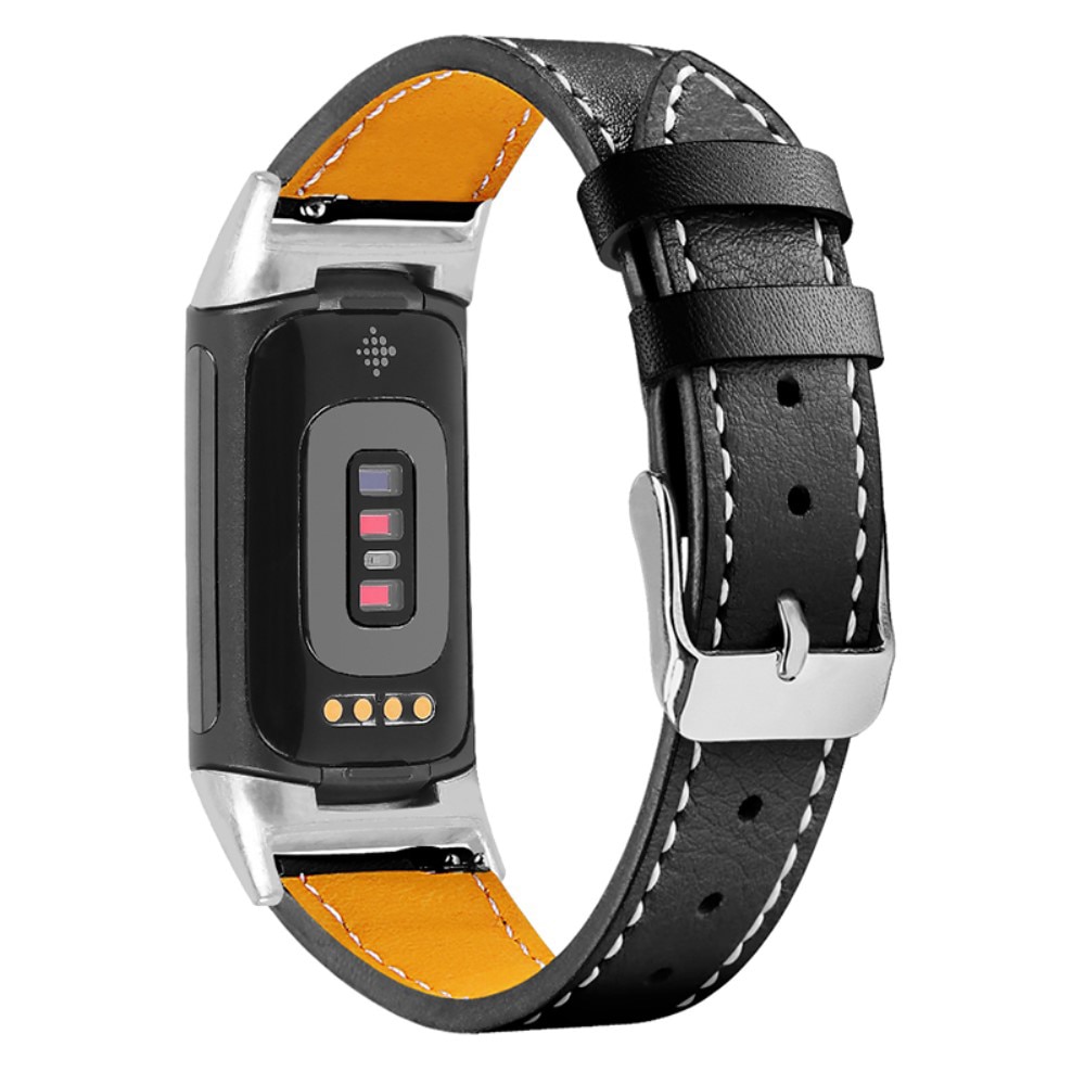 Cinturino in pelle Fitbit Charge 5 Nero