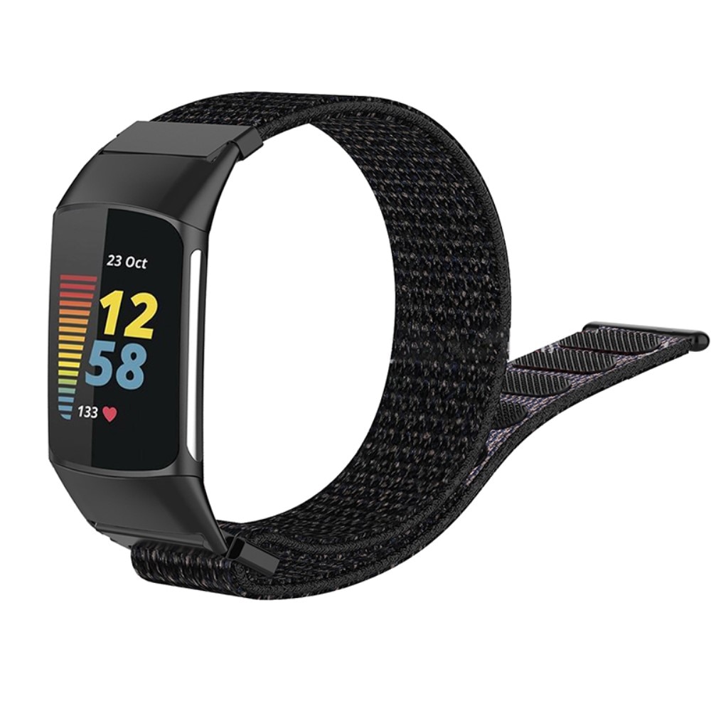 Cinturino in nylon Fitbit Charge 5 Nero