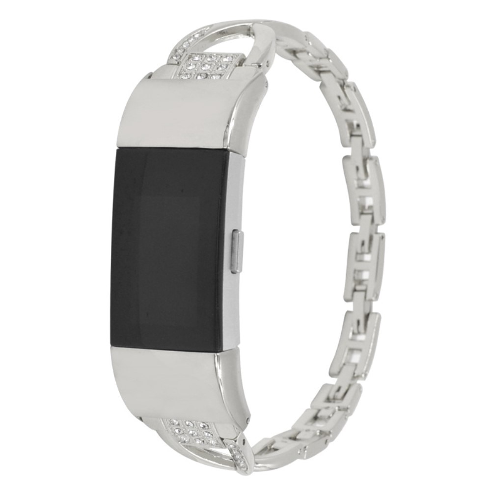 Cinturino Cristallo Fitbit Charge 6 D'argento