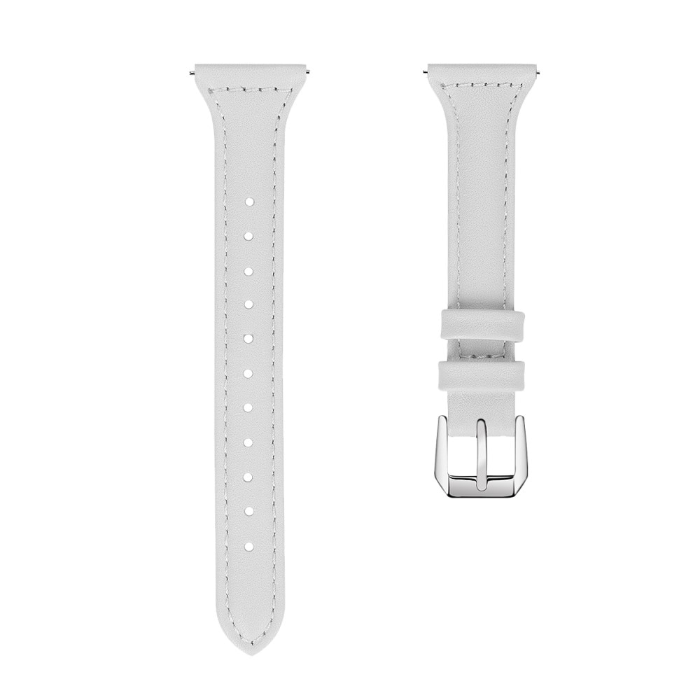 Cinturino sottile in pelle Garmin Vivomove Style bianco