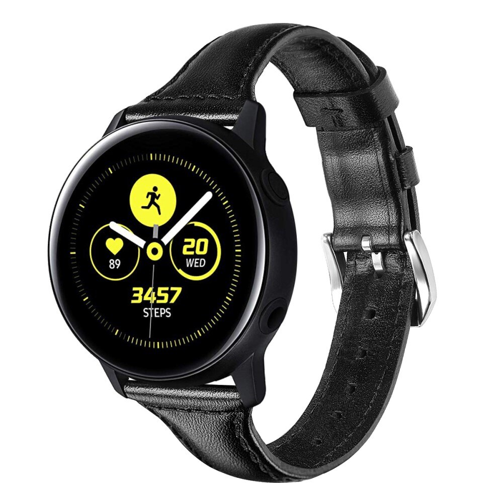 Cinturino sottile in pelle Samsung Galaxy Watch 42mm Nero