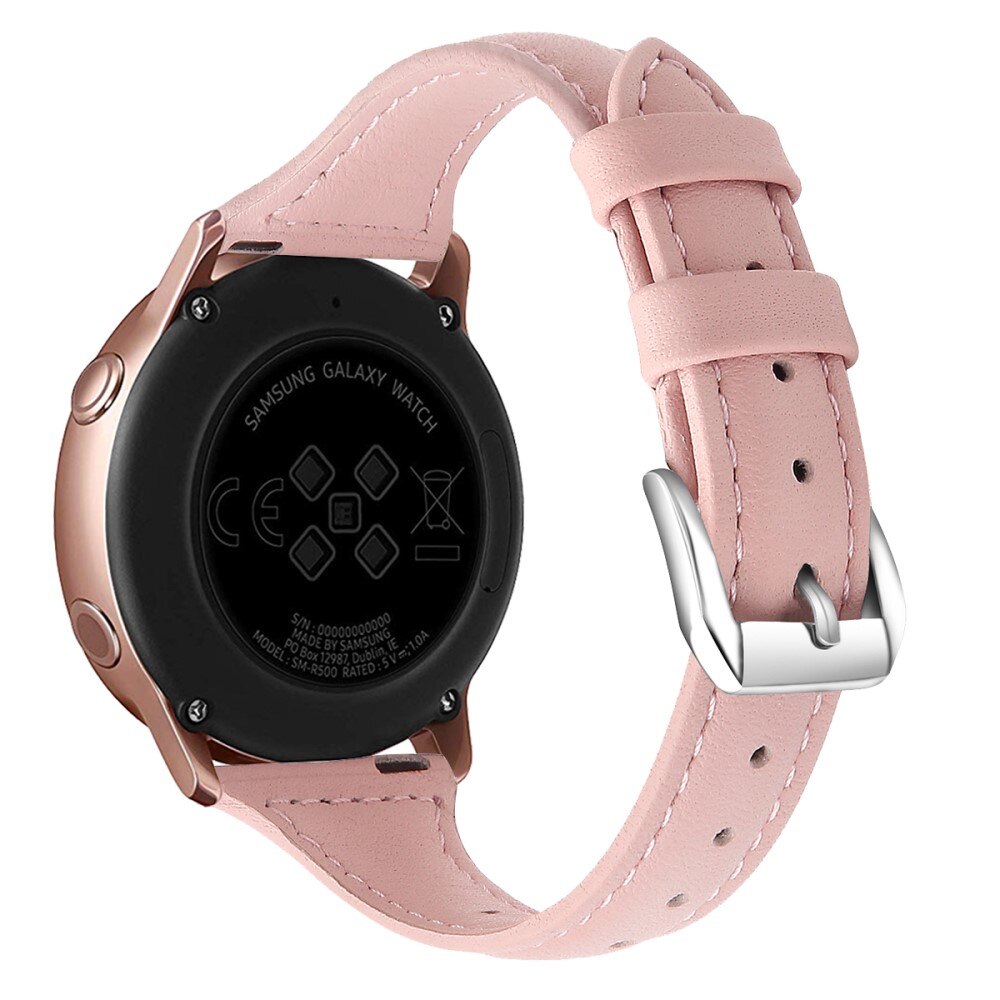 Cinturino sottile in pelle Samsung Galaxy Watch Active 2 40mm rosa