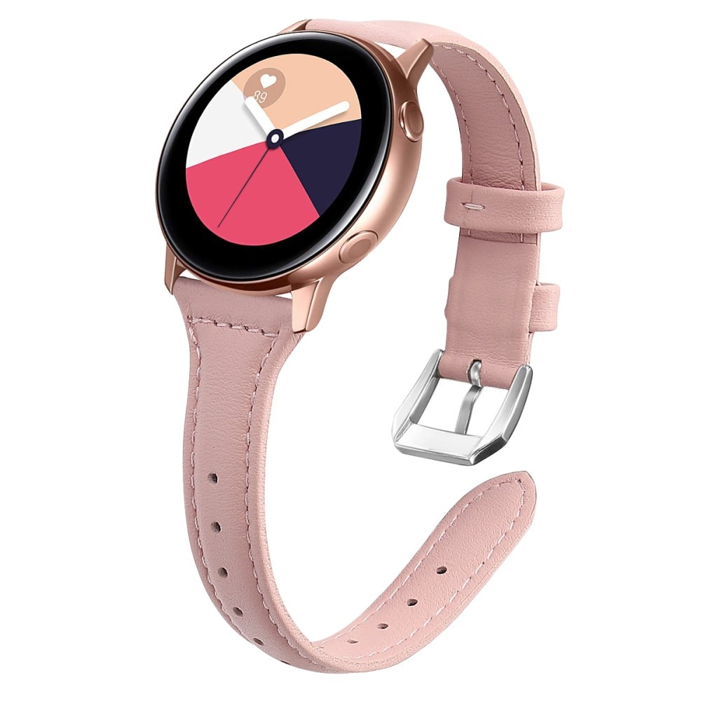 Cinturino sottile in pelle Samsung Galaxy Watch 4 40/42/44/46 mm Rosa