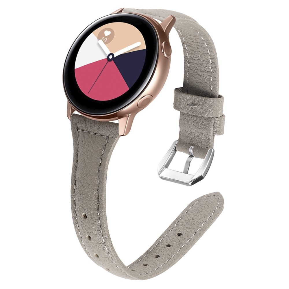 Cinturino sottile in pelle Samsung Galaxy Watch 4 40/42/44/46 mm Grigio