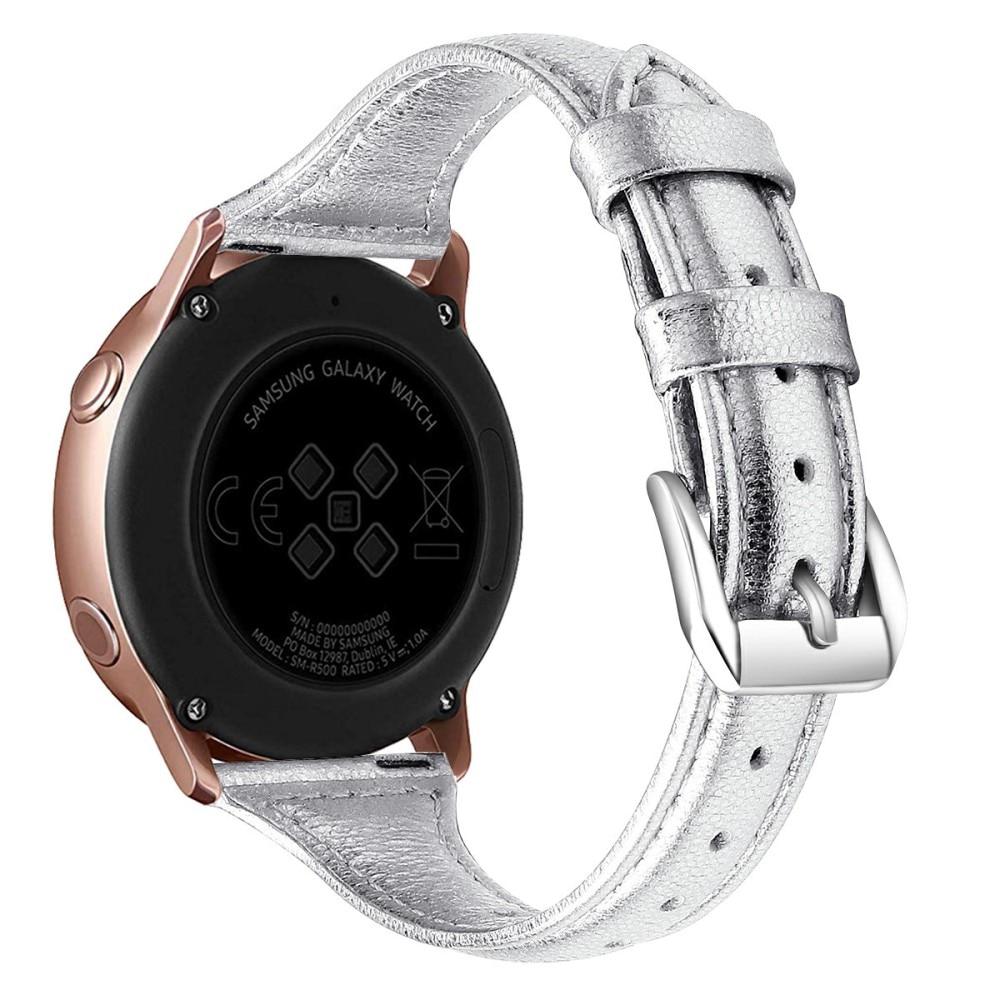 Cinturino sottile in pelle Amazfit GTS 4 Mini d'argento