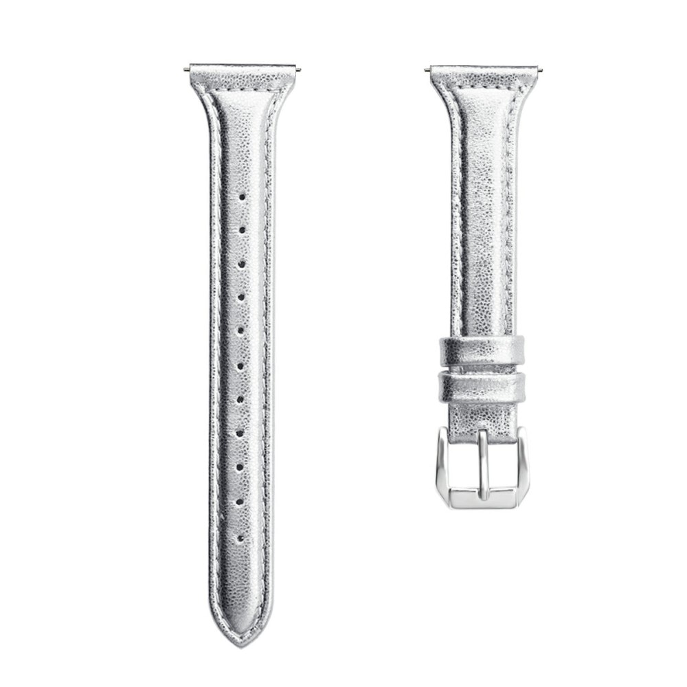 Cinturino sottile in pelle Withings ScanWatch Nova d'argento