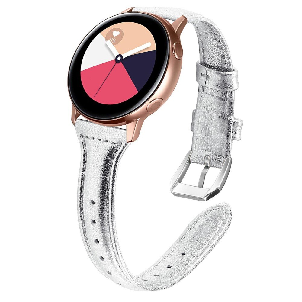 Cinturino sottile in pelle Samsung Galaxy Watch 5 44mm d'argento