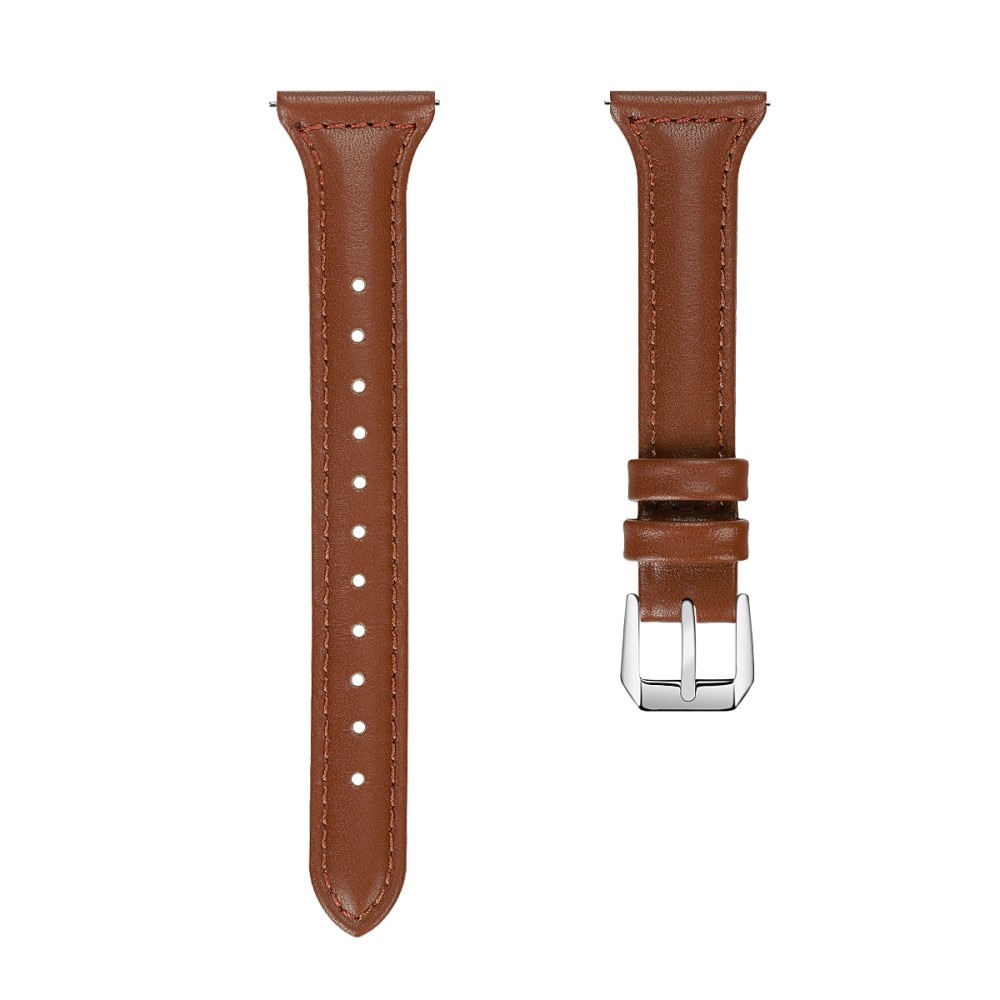 Cinturino sottile in pelle Samsung Galaxy Watch Active 2 40mm marrone