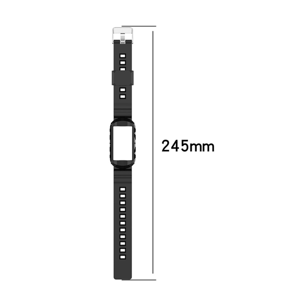 Cinturino in silicone per Fitbit Charge 3/4/5, nero