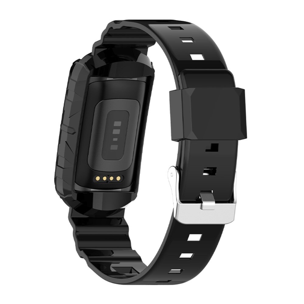 Cinturino in silicone per Fitbit Charge 3/4/5, nero