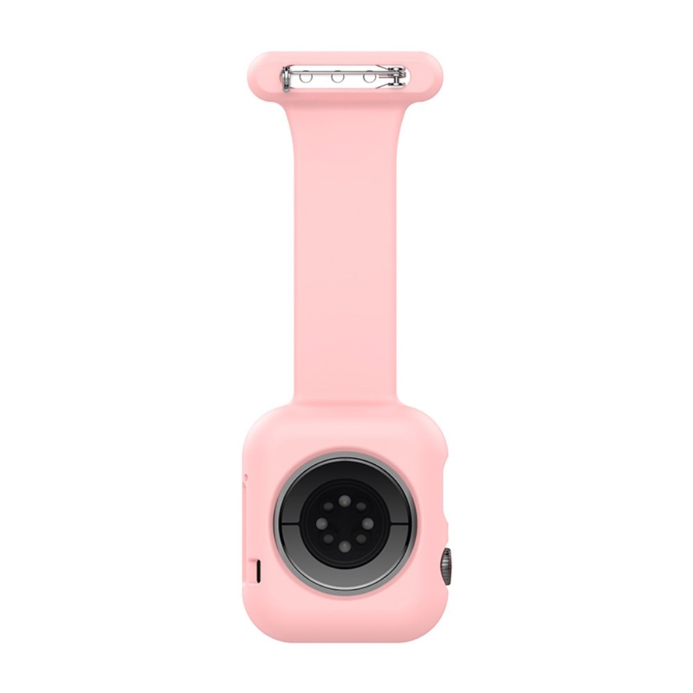 Orologi da infermiere custodia in silicone Apple Watch 41mm Series 7 rosa