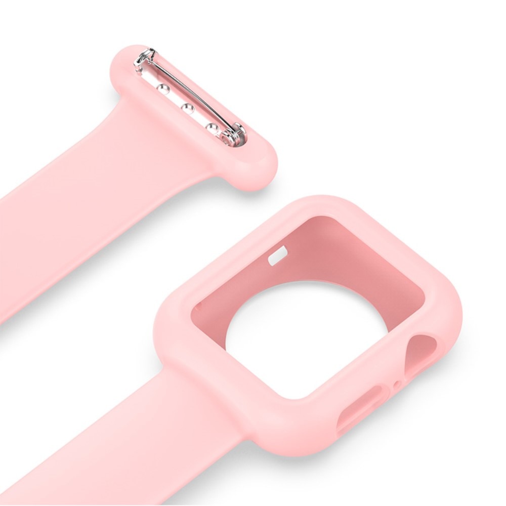 Orologi da infermiere custodia in silicone Apple Watch 41mm Series 8 rosa