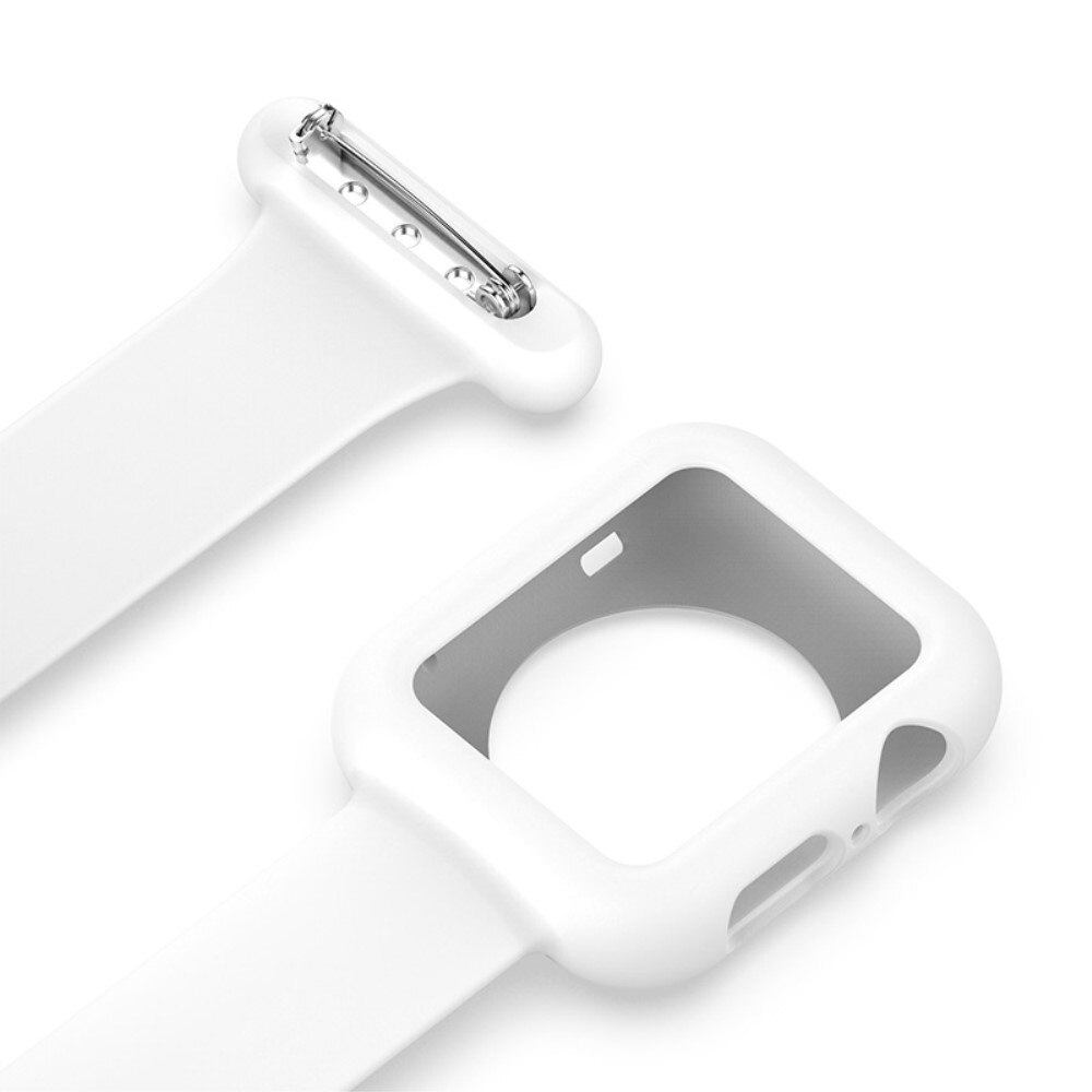 Orologi da infermiere custodia in silicone Apple Watch 40mm bianco