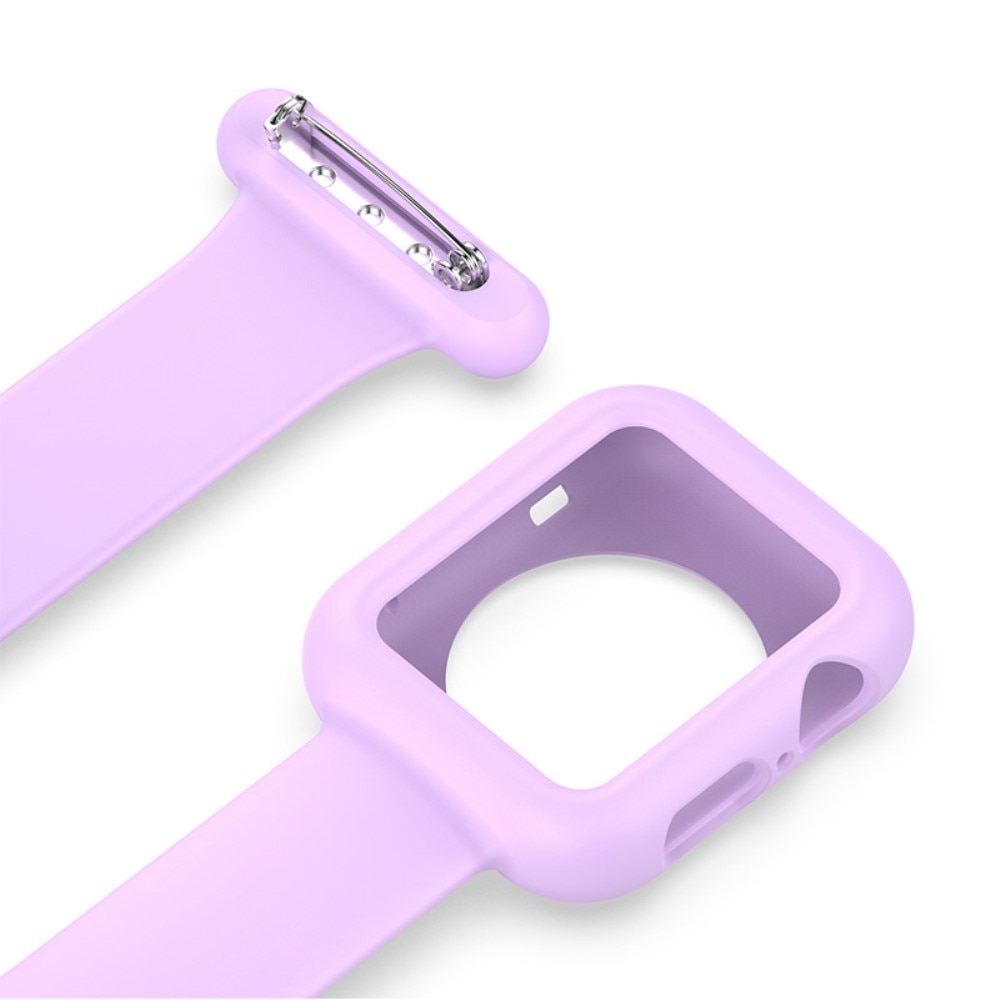 Orologi da infermiere custodia in silicone Apple Watch 41mm Series 9 viola