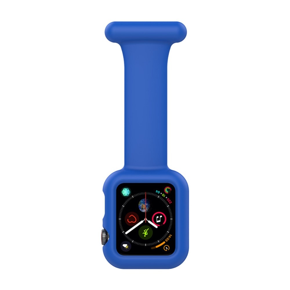 Orologi da infermiere custodia in silicone Apple Watch 41mm Series 7 blu