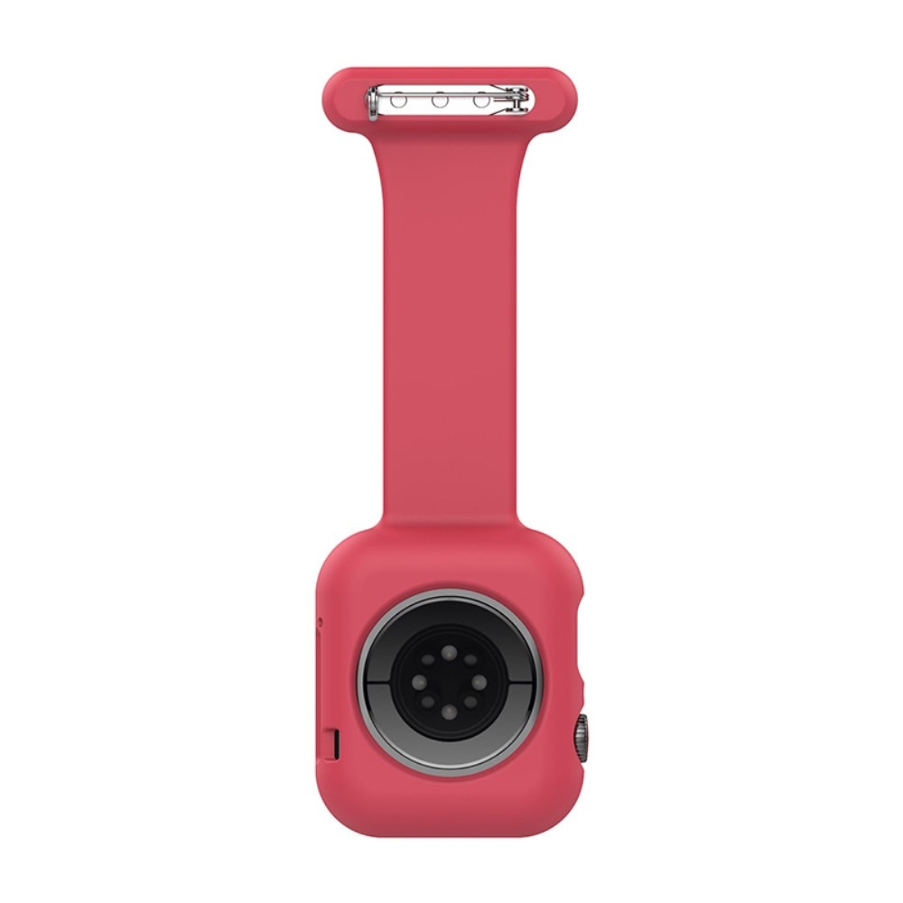 Orologi da infermiere custodia in silicone Apple Watch 41mm Series 8 rosso