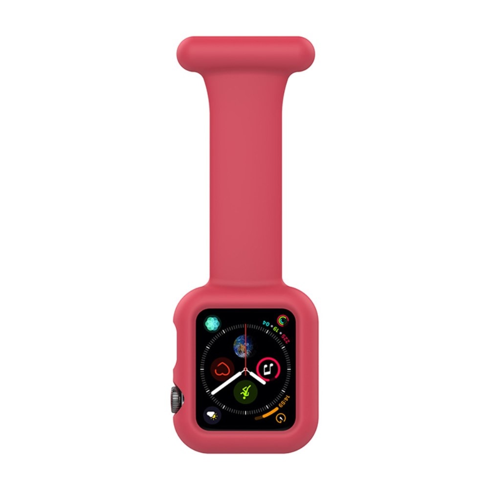 Orologi da infermiere custodia in silicone Apple Watch 41mm Series 8 rosso