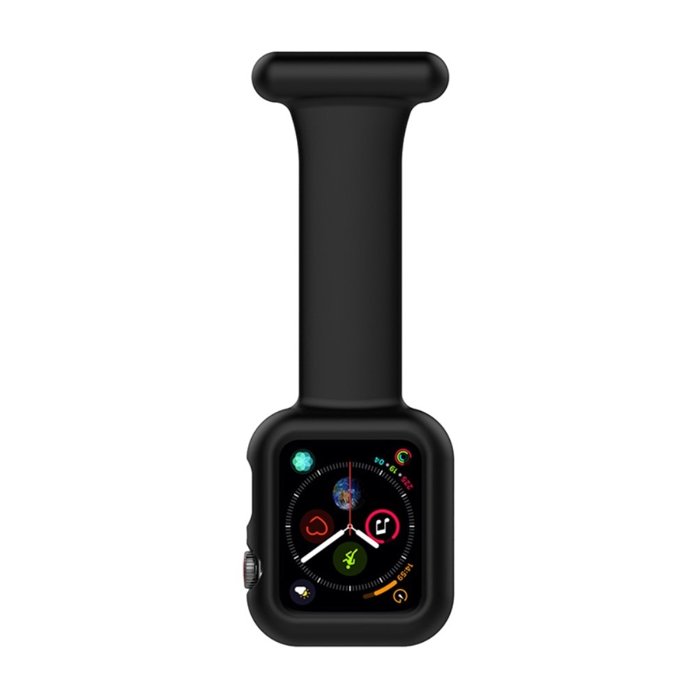 Orologi da infermiere custodia in silicone Apple Watch 38mm nero