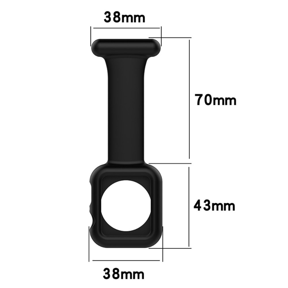 Orologi da infermiere custodia in silicone Apple Watch 41mm Series 8 nero