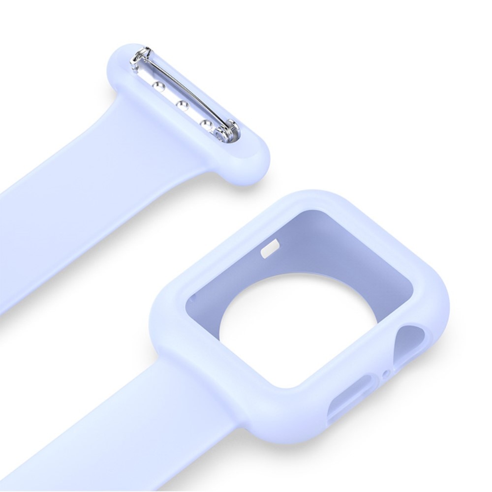 Orologi da infermiere custodia in silicone Apple Watch 42mm azzurro