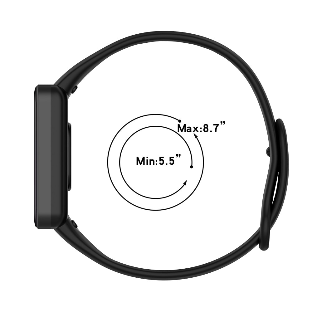 Cinturino in silicone per Xiaomi Redmi Smart Band Pro, nero