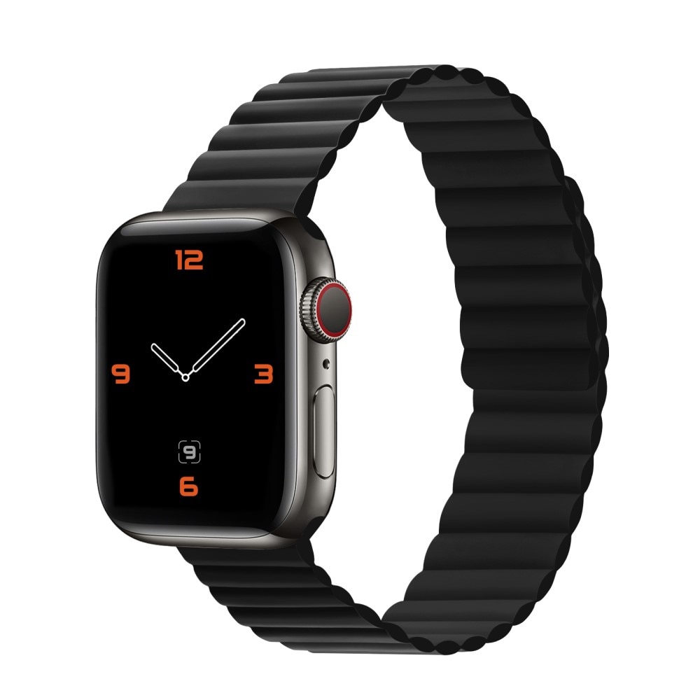 Cinturino magnetico in silicone Apple Watch 45mm Series 9 nero