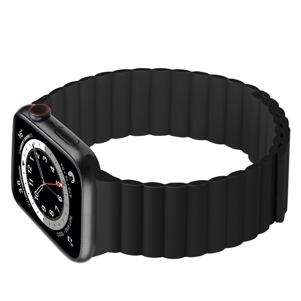 Cinturino magnetico in silicone Apple Watch 45mm Series 8 Nero