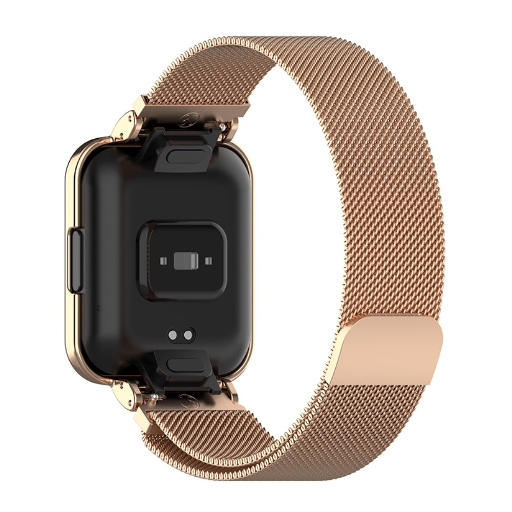 Cinturino con cover milanese per Xiaomi Redmi Watch 2 Lite, oro rosa