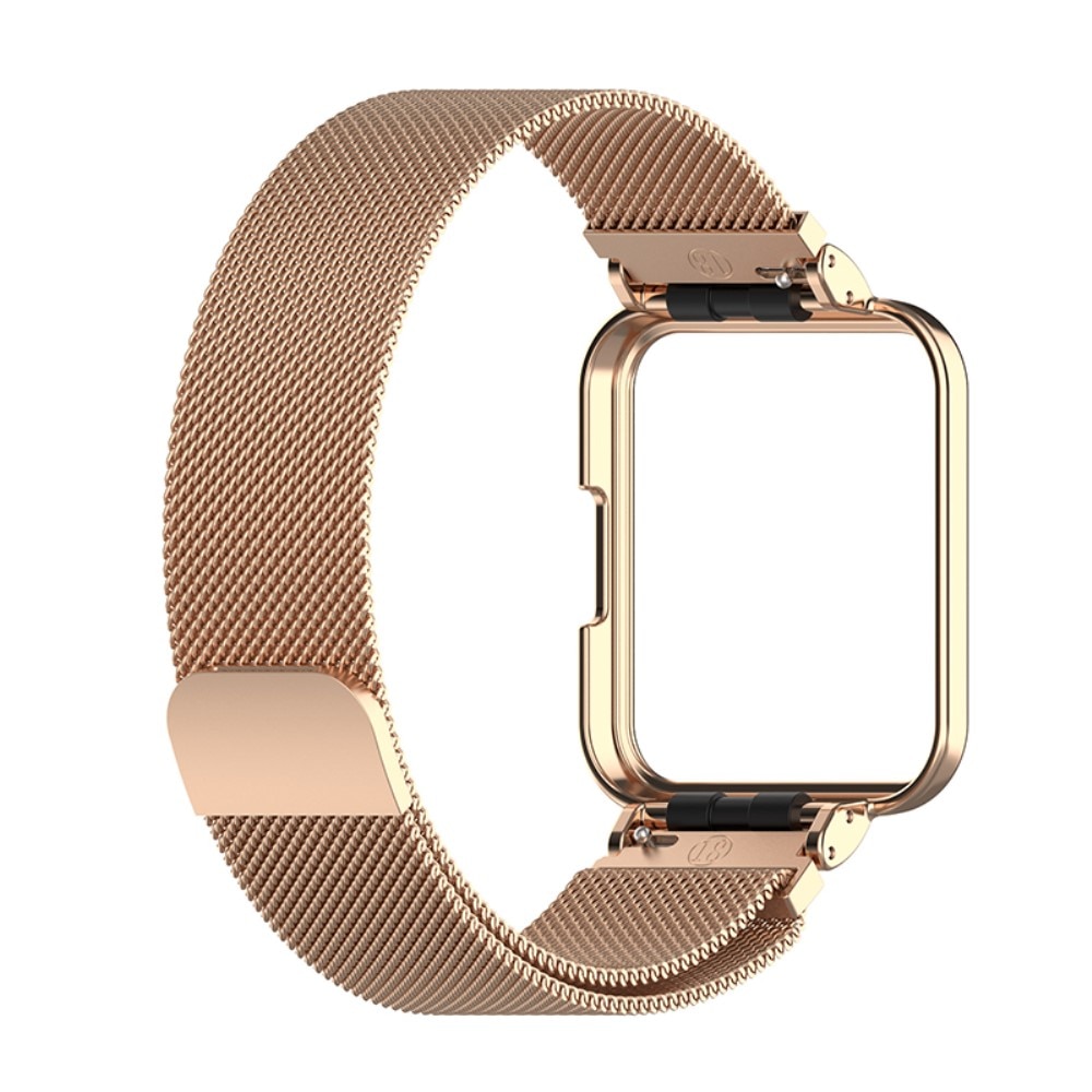 Cinturino con cover milanese per Xiaomi Redmi Watch 2 Lite, oro rosa