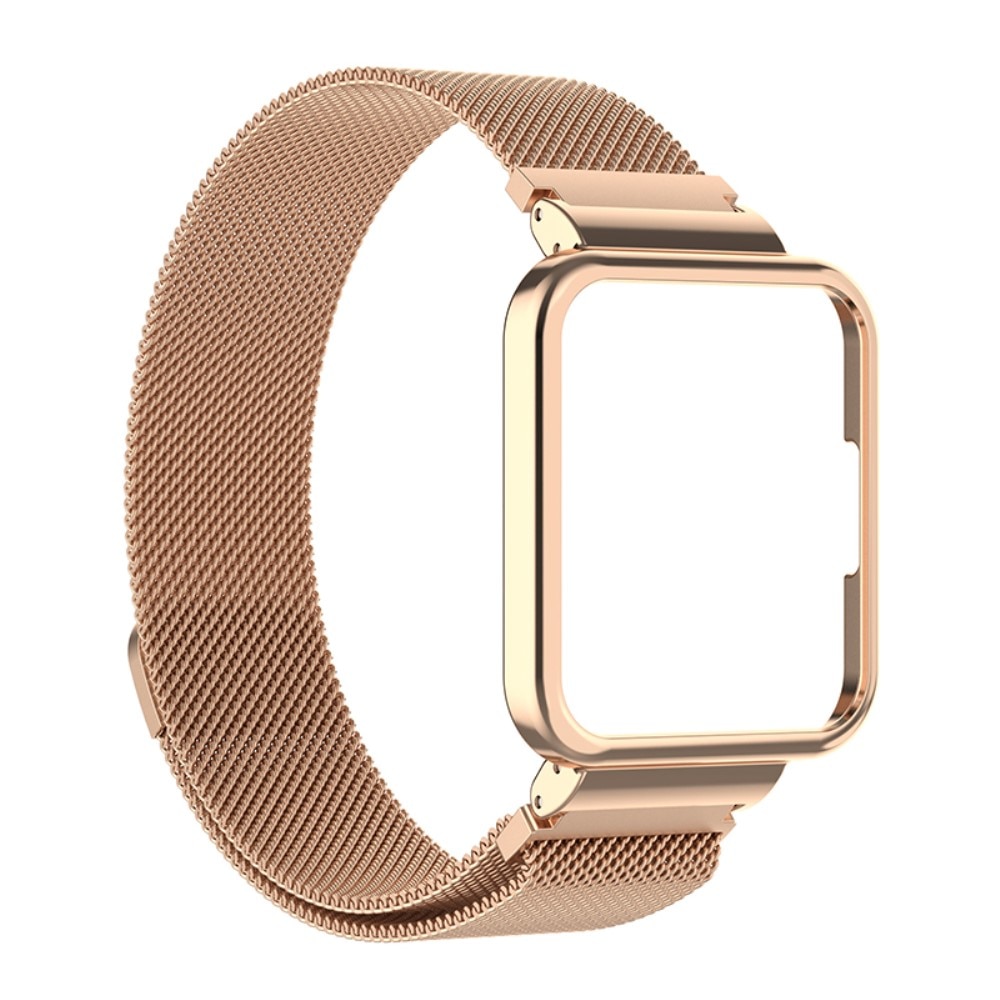 Cinturino con cover milanese per Xiaomi Redmi Watch 2 Lite, oro rosa