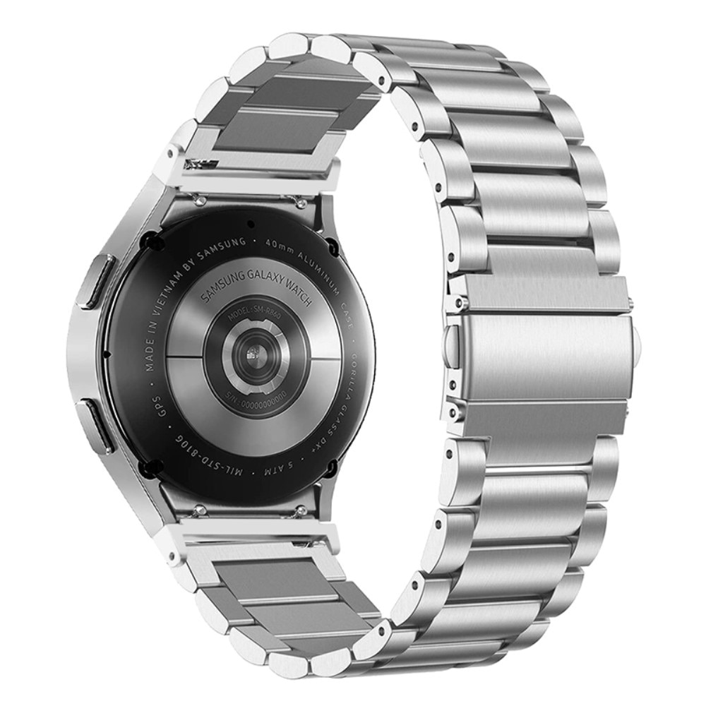 Full Fit Cinturino orologi in metallo Samsung Galaxy Watch 6 Classic 47mm, d'argento