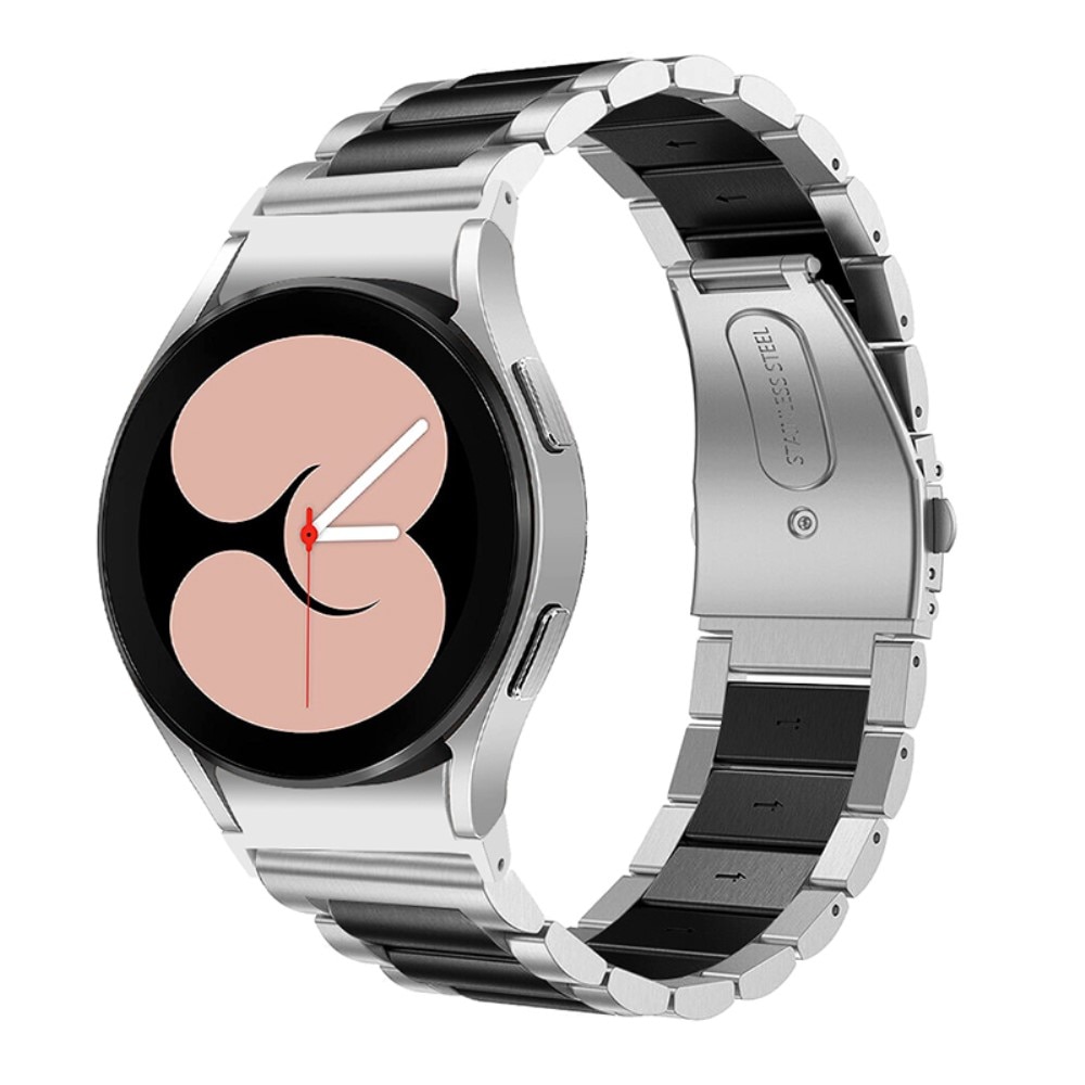 Full Fit Cinturino orologi in metallo Samsung Galaxy Watch 5 Pro, d'argento/nero