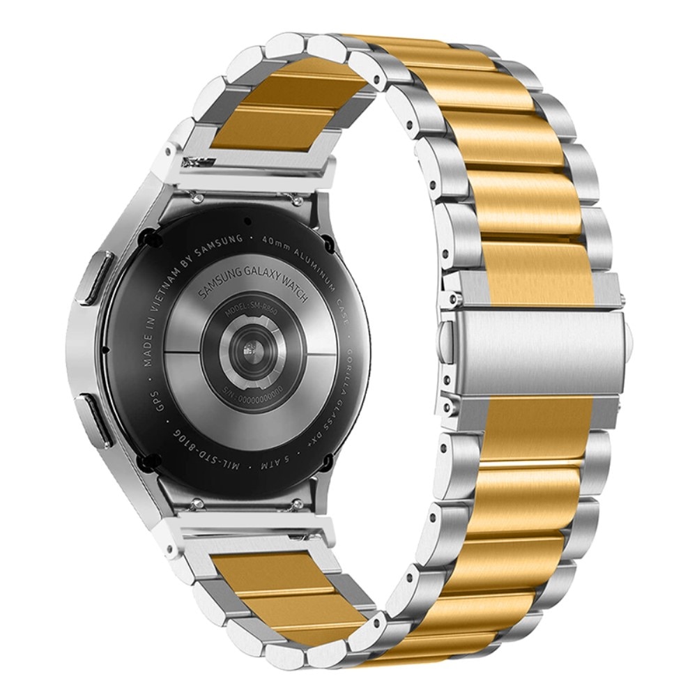 Full Fit Cinturino orologi in metallo Samsung Galaxy Watch 4 Classic 46mm, d'argento/oro