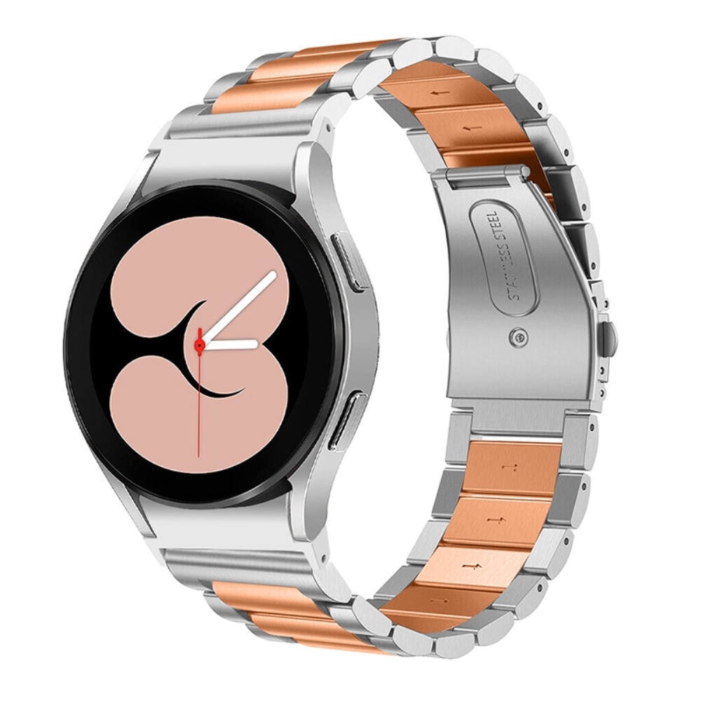 Full Fit Cinturino orologi in metallo Samsung Galaxy Watch 6 Classic 47mm, d'argento/oro rosa