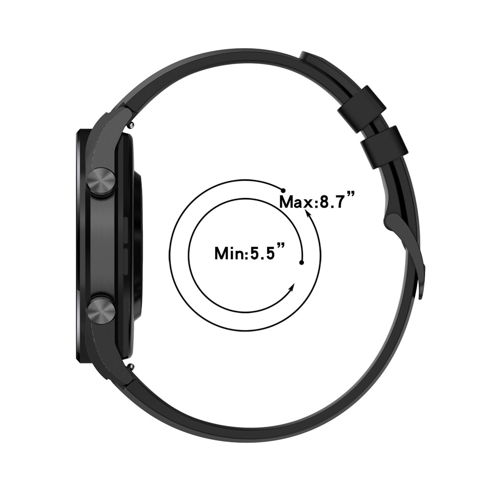 Cinturino in silicone per Xiaomi Watch S1/S1 Active, nero