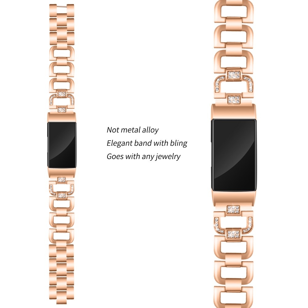 Cinturino Rhinestone bracelet Fitbit Charge 3/4 Rose Gold