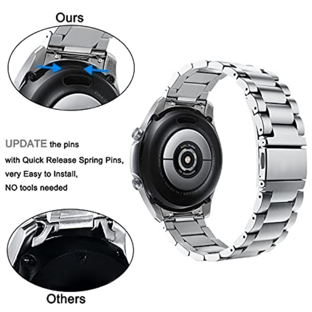 Full Fit Cinturino orologi in metallo Samsung Galaxy Watch 46mm D'argento