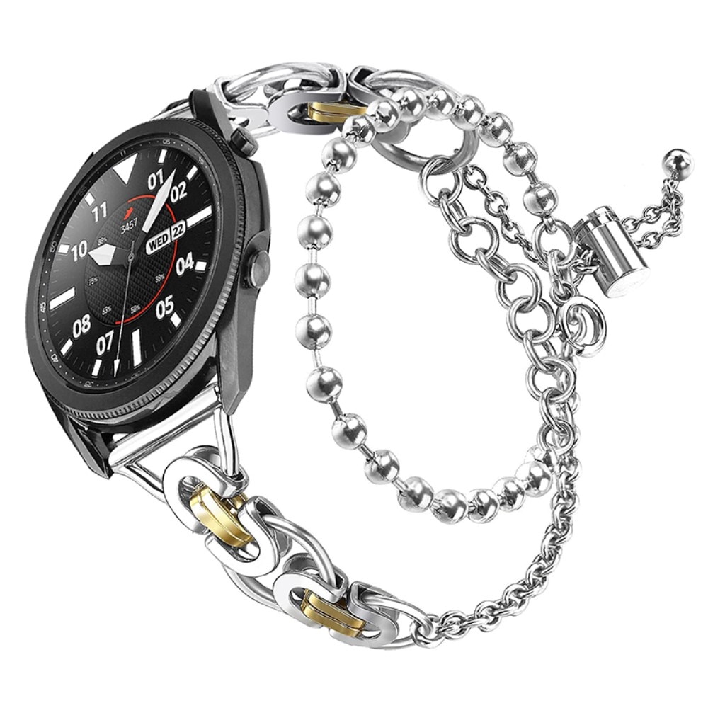 Cinturino in acciaio con perle Samsung Galaxy Watch 4 40/42/44/46mm Argento/Oro