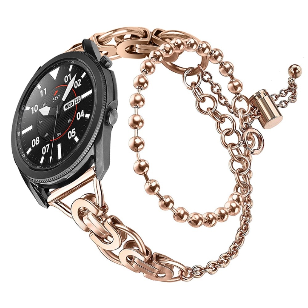 Cinturino in acciaio con perle Samsung Galaxy Watch 4 40/42/44/46mm Oro Rosa