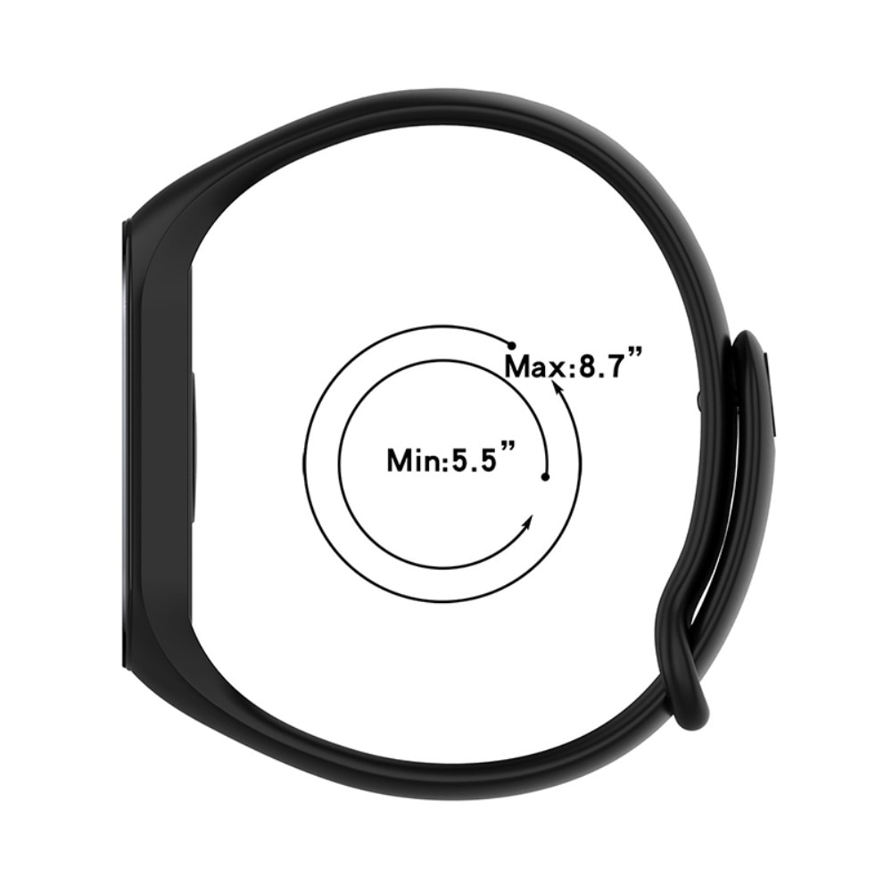 Cinturino in silicone per Xiaomi Mi Band 7, nero