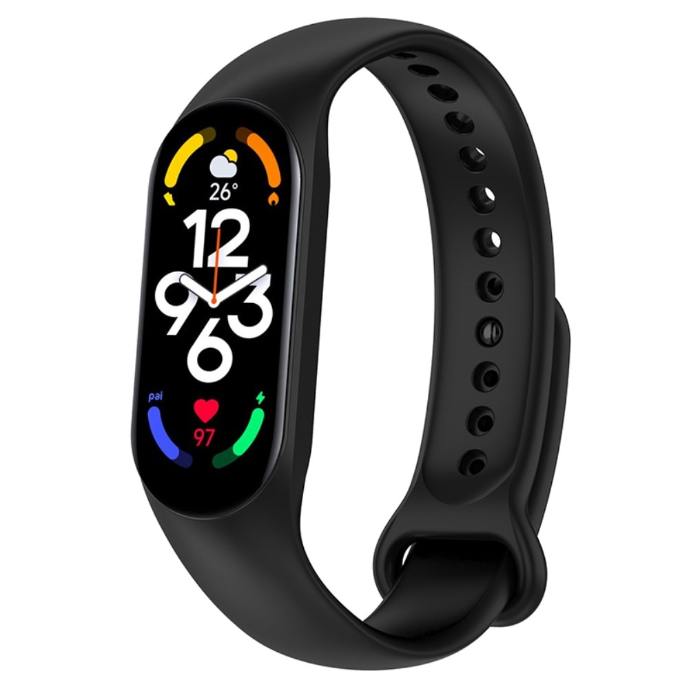 Cinturino in silicone per Xiaomi Mi Band 7, nero