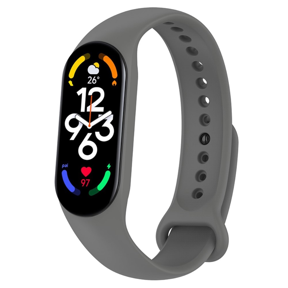 Cinturino in silicone per Xiaomi Mi Band 7, grigio